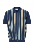 Selected - Slhmattis Ss Knit Stripe Polo Cardigan - Kardiganid - L