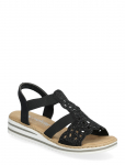 Rieker - Rieker Ladies' Sandals V0646-00 Black - Madalad sandaalid - 42