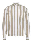 Lindbergh - Bold Striped Cropped Shirt L/S - Vabaaja s&auml;rgid - XL