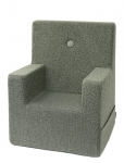 By KlipKlap - By Klipklap Kk Kids Chair Xl - Dusty Green Boucl&eacute; W. Light Green - Toolid ja taburetid - ONE SIZE