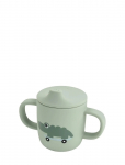 Done By Deer - Silicone Spout Cup 2-Handle Playground Green - Nokaga tasssid - &Oslash; 6.5X H 9CM