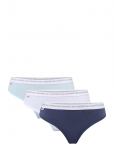 Lacoste - Black Stretch Cotton 3 Pack Thongs. - Stringid - M