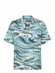 Maison Kitsune - Maison Kitsune X Vilebrequin Charli Shirt - Mustriga s&auml;rgid - L