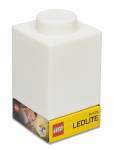 LEGO - Lego Ikonisk, Silikoneklods 1000% Med Led-Lys Hvid - Laualambid - ONE SIZE