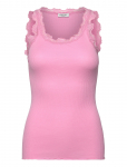 Rosemunde - Rwbabette Silk Sl U-Neck Long Lace - Varrukateta - XL
