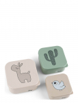 Done By Deer - Snack Box Set 3 Pcs Lalee Sand Mix - Toidukarbid - 8.9X 8.9X 4.5CM&10.3X 10.3X 5.1CM&11.8X 11.8X 5.5CM