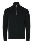 Selected - Slmdane Ls Knit Structure Half Zip Noos - Poolpika lukuga džemprid - S