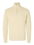 Selected - Slmdane Ls Knit Reg Struc Half Zip Noos - Poolpika lukuga džemprid - L