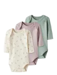 Name It - Nbfbody 3P Ls Jet Rainbow Noos - Pikkade varrukatega - 98