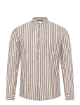Lindbergh - Wide Striped Cotton/Linen Shirt L/S - Linased s&auml;rgid - XL
