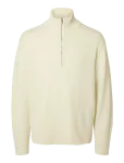 Selected - Slhcalle Relaxed Cashmere Blend Half Zip - Poolpika lukuga džemprid - S