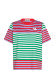 Marimekko - Tasaraita Unikko Ss - L&uuml;hikeste varrukatega - L