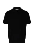 Selected - Slhtray Ss Knit Half Zip Polo Noos - Poolpika lukuga džemprid - M
