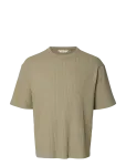 Selected - Slmrelaxsimon Ribbed Ss Tee - L&uuml;hikeste varrukatega - L