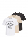 Jack & Jones - Jprbluzane Ss Tee Fst 3Pk Mp - L&uuml;hikeste varrukatega - XXL