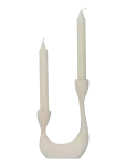 Urban Nature Culture - Urban Nature Culture Candle Holder Palesa, Almond Milk - K&uuml;&uuml;nlajalad - H 21.5CM