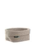 Blomus - Crochet Rope Basket L - 20 X 12 X 9 Cm - Tela - Moonbeam - Hoiukorvid - L 20CM