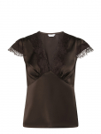 Bubbleroom - Satin Lace Blouse - L&uuml;hikeste varrukatega - 38