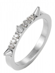 Bud To Rose - Crown Spike Ring Clear/Silver - S&otilde;rmused - ONE SIZE