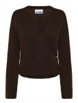 Ganni - V Neck Jumper - Pulloverid - XL