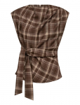 Co' Couture - Dagnycc Check Pleat Top - Varrukateta - XL