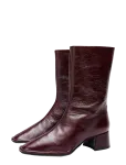 ALOHAS - Berlin Rift Burgundy Leather Ankle Boots - Kontsaga poolsaapad - 38
