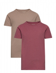 Minymo - Basic 33 -T-Shirt Ss (2-Pack) - L&uuml;hikeste varrukatega - 122