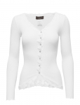 Rosemunde - Rwbabette Silk Ls V-Neck Lace Cardi - Kardiganid - XL