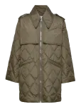 GANNI - Ripstop Quilt Midi Jacket - Tepitud jakid - 34