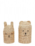 OYOY MINI - Bear & Rabbit Storage Basket - Pck2 - Hoiukorvid - &Oslash;28.5X H49.5CM/&Oslash;25X H48.5CM