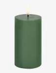UYUNI Lighting - Led Pillar Candle, Olive Green. Smooth, 5,8X10,1 Cm - Sammask&uuml;&uuml;nlad - H10.1CM