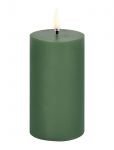 UYUNI Lighting - Led Pillar Candle, Olive Green. Smooth, 5,8X10,1 Cm - Plokkk&uuml;&uuml;nlad - H10.1CM