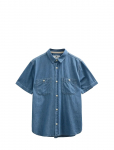 Anerkjendt - Aktheshirt Chambray Ss Shirt - L&uuml;hikeste varrukatega s&auml;rgid - M
