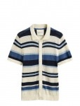Gant - Striped Texture Polo - L&uuml;hikeste varrukatega kootud polos&auml;rgid - XXXL