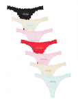 Organic Basics - Core Ruffled Thong Week-Pack - Stringid - L