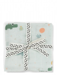 Done By Deer - Swaddle Celebration Blue - Musliintekid - 120X 120CM
