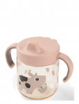 Done By Deer - Learning Spout Cup 2-Handle Tiny Farm Powder - Nokaga tasssid - &Oslash; 7.5X H 11CM