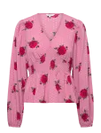 Bubbleroom - V-Neck Smock Blouse - Pikkade varrukatega - 34