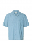 Selected - Slhrlxcarlo Denim Ss Shirt Resort - Teksas&auml;rgid - XL