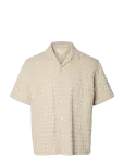 Selected - Slhrlxmonty Texture Ss Shirt - L&uuml;hikeste varrukatega s&auml;rgid - XL