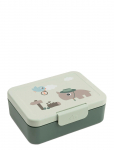 Done By Deer - Lunch Box W/Divider Tiny Trails Green - Beebitoidu konteinerid - 17.5X 13X H 6.5CM