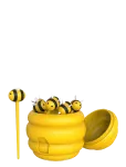 Winkee - Bee Food Pick Set & Bee Hive Container - Figuurid ja skulptuurid - H9CM