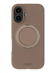 Holdit - Silicone Stand Case Iphone 16 Mocha Brown - Telefoni&uuml;mbrised - IPHONE 16