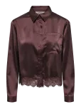 ONLY - Onlindona L/S Satin Lace Shirt Wvn - Pikkade varrukatega - L