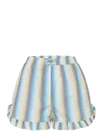 Ganni - Multicolour Ombre Stripe Ruffle Shorts - Vabaaja l&uuml;hikesed p&uuml;ksid - 34