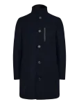 Tom Tailor - Wool Coat With Stand-Up Insert - Villased mantlid - XXL