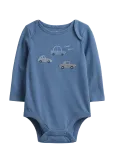 GAP - Baby First Favorites Organic Cotton Graphic Bodysuit - Pikkade varrukatega - 56/62
