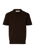 Selected - Slhteller Ss Knit Polo Noos - L&uuml;hikeste varrukatega kootud polos&auml;rgid - L