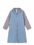 Juna - B&aelig;k&B&oslash;lge Beate Coat S/M Bl&aring;/St&oslash;vet R&oslash;d - Kerged mantlid - S/M