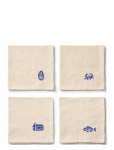 Midnatt - Napkins 4-Pack La Mer - Riidest salvr&auml;tikud - 40X40CM